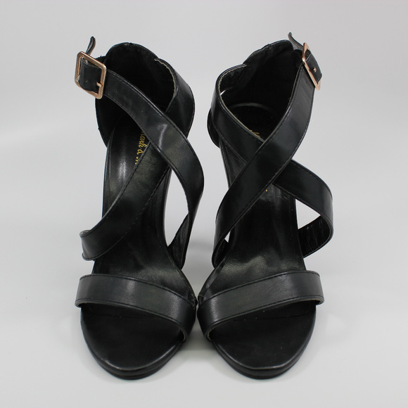 MARK & MADDUX CRISSCROSS HIGH HEEL SANDALS - Picture 2 of 2